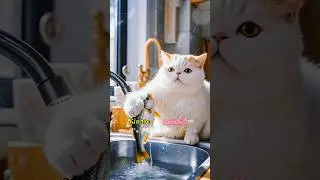 A Cat Cooking fish | CatCooking #FunnyCats #ChefKitty #CookingWithCats #PetVideos #CuteCats