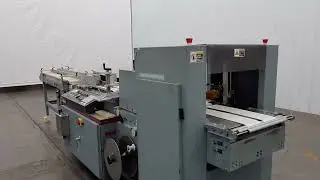 K4332 - Shanklin F5AH Side Seal Wrapper with Infeed Conveyor and Salvage Rewinder