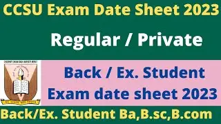 ccsu exam date ccsu 2023 | ccsu date sheet | ccs university exam date sheet 2023