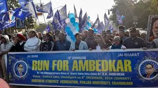 10th Chandigarh Run For Ambedkar 08-12-2024. Sukhna Lake to Rock Garden,Chandigarh.(Org. by ASA  PU)