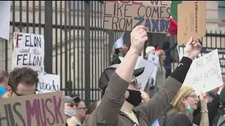 Demonstrators gather in Atlanta to protest Trump administration polices