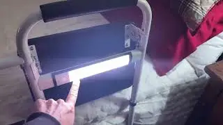 Lotuhill Bed Rails Adjustable, Foldable Desk & Motion Sensor Light #seniorliving  #accessibleliving