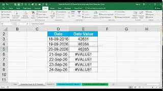 Datevalue function example in excel