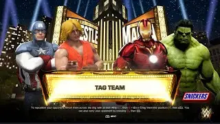 LIVE WWE 2K24: Team Captain America vs Team Iron Man Tag Team War (Marvel vs WWE)