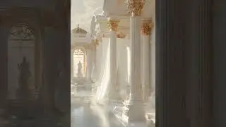 🌿✨ AI Aesthetic Heavenly Palace | Opulent Golden Architecture Cinematic Visual 🤍