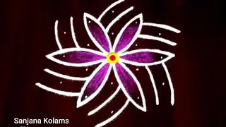 🌺5*3 Dot🌺 Easy Simple Beautiful and🌺Traditional KambiKolam🌺 Friday and Festival Rangoli