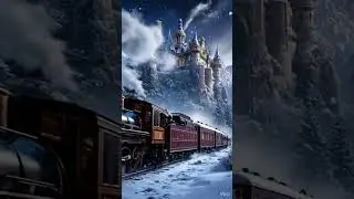 Winter Castle Express 4K &ndash; A Magical Journey Through Snow & Steel  Frame TV Wallpaper