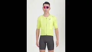 Skull Monton Mens Cycling Jersey Number2 Yellow Green