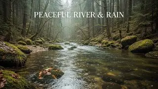 Relaxing Soothing Rainfall with Flowing River Sounds for Peaceful Sleep All Night