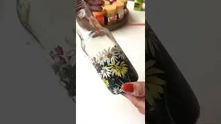 🎨 Bottle art is so satisfying♻️ Best out of waste glass bottle painting💖 #subscribe #diy #craft