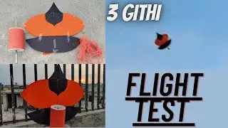 3 githi patang flight test aj guda bhi cut diya door bht zaya ho gai 🥺 #youtube #kiteflying