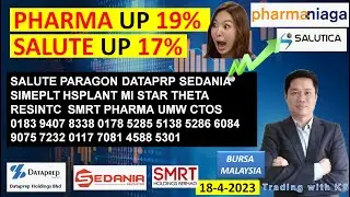 Daily KLSE BURSA Update - 18-4-2023💥PHARMA UP 19%💥SALUTE UP 17% 💥SALUTE PARAGON DATAPRP SEDANIA