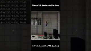 I made a 2D Mini-game in Minecraft.