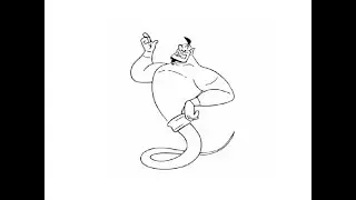 How to draw Genie(Aladdin) full body drawing step by step