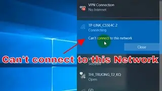 Как исправить: Can't Connect to this Network ( Wi-Fi | Internet )