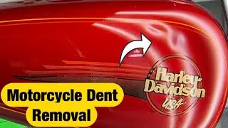 Motorcycle Dent Removal - Paintless Dent Repair On A Harley Davidson Gas Tank (How To)