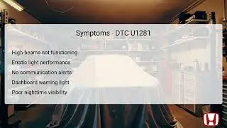 DTC U1281: Auto High-Beam Control Unit Lost Communication with MICU - Honda Accord 2012-2017