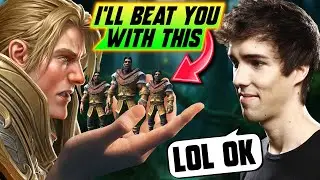 THIS MAN SWORE he'd beat World Champ WC3 player with THREE PEASANT TOWERRUSH - Grubby