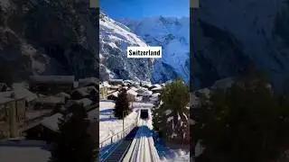 Breathtaking Murren Village 💛🔥 Switzerland🇨🇭 #shorts #viralshorts #youtubeshorts