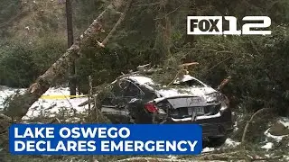 Lake Oswego declares emergency as trees crush houses, cars