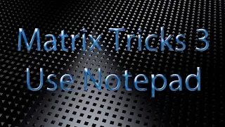 How To Make The Matrix Color Red Use Notepad Tricks 3(Computer World In Hindi