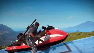 Just Cause 3 Fun with physics .. How to Put the Jetski in water.