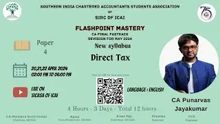 Session 11: P4 - Direct Tax Laws and International Taxation Revision (CA Final)