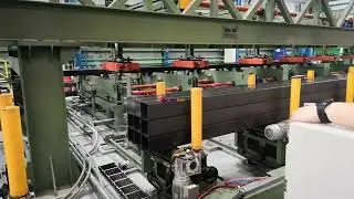 Integrated Square Pipe Packing System | Auto Counting, Layering, Steel Strip Strap & Pallet Transfer