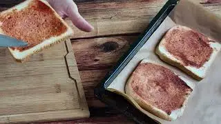 Easy & fast breakfast | Bread salami sauce and cheese, what could be better
