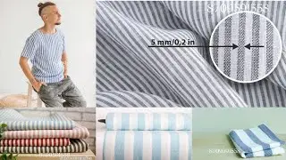 pure linen stripe fabric//pinstripe fabric//yarn dye linen fabric, 100% pure & luxurious