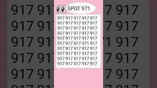 🌟✨ Test your focus and concentration 👀🤓 find '971' 😉😁 #shorts #puzzle #iqtest #eymath #viral #fyp