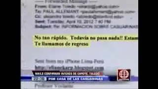 Emails de Eliane Karp con corredor Allemant confirman que casa era para Toledo