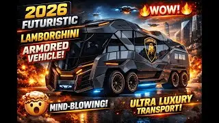 2026 Futuristic Lamborghini Armored Concept Vehicle - Ultra-Luxury Future Transport