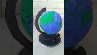 Globe craft diy by inflating balloon #schoolprojectmaker