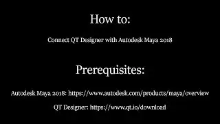 How to: Create a UI for Autodesk Maya 2018