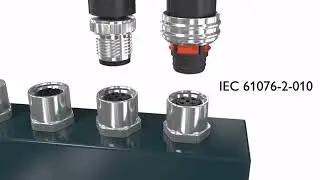 Phoenix Contact Product Animation: M12 Push Pull Connectors