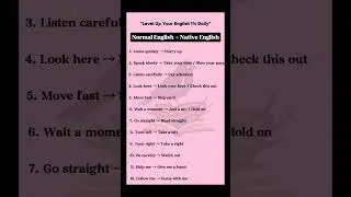 &ldquo;Normal English vs Native English | Speak Like a Native | Level Up Your English 1% Daily&rdquo;