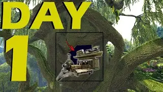 SOLO Building A Secret Hidden Tree Base Day 1 | Ark PvP Elite Ark
