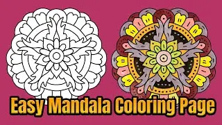 Mandala Coloring Page Colored With Relaxing Music Colored By Osman Mandalas World |  Video 119