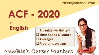 Newbie's (Learners) || Assistant conservator of Forest (ACF) || Quantitative ability - 1 || 2020