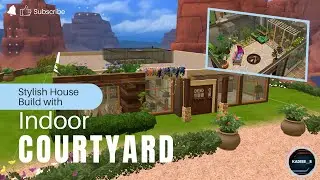 Stylish House Build with Interior Courtyard | Sims 4