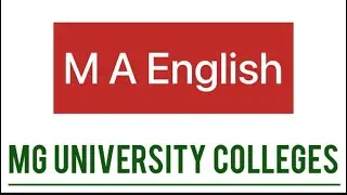 M A English - MG University Colleges