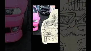 LA Auto Show Doodles 🚗🖍️ #shorts  #doodle #illustration #laautoshow