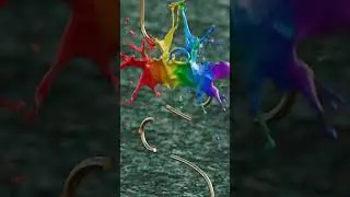 The jelly rings splat paint on the rods￼