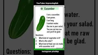 Reading Comprehension cucumber #learnenglish #improvinglish #readingcomprehension