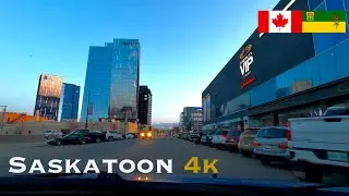 Saskatoon 4K - Warman Road to Downtown (Driving Tour)