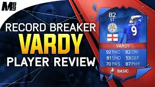 FIFA 16 RECORD BREAKER VARDY REVIEW (82) FIFA 16 Ultimate Team Player Review + In Game Stats