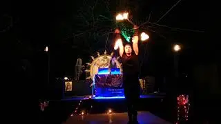 Double-staff performance Dmitry Bushaev in Goa, Twice in nature at Mistic sound party
