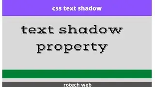 css text shadow - text shadow property