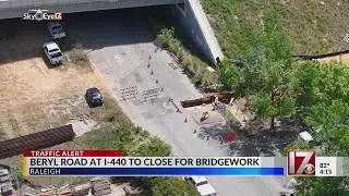 Beryl Road at I-440 in Raleigh to close for bridgework